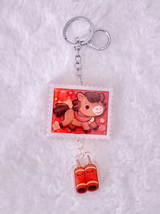 Horse Zodiac Keychain