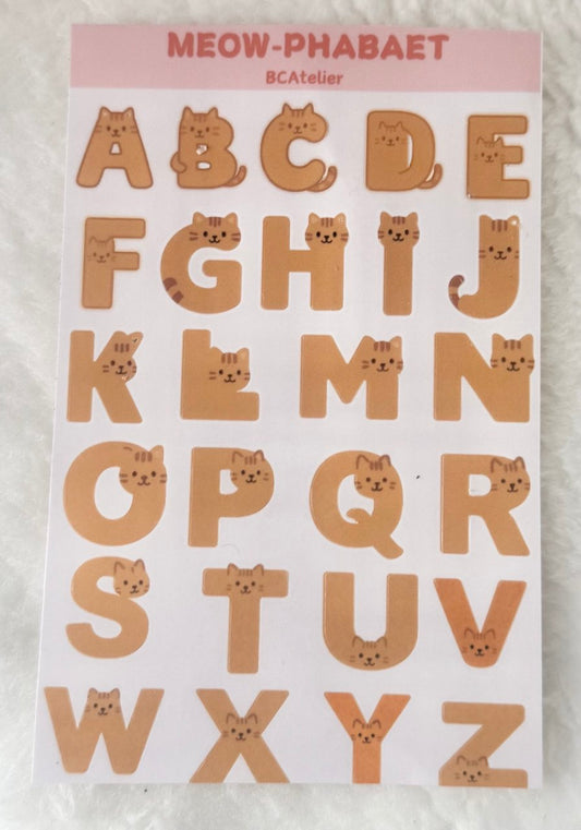 Meow-Phabaet Sticker Sheet
